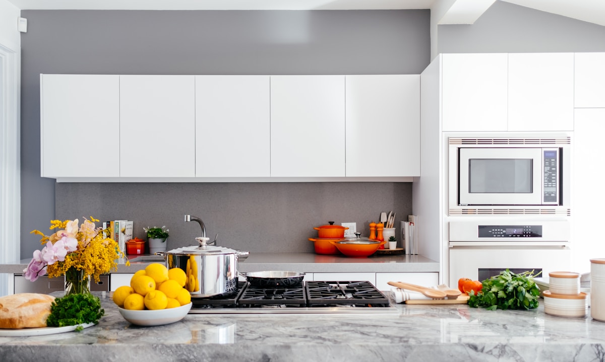Bright clean home kitchen
